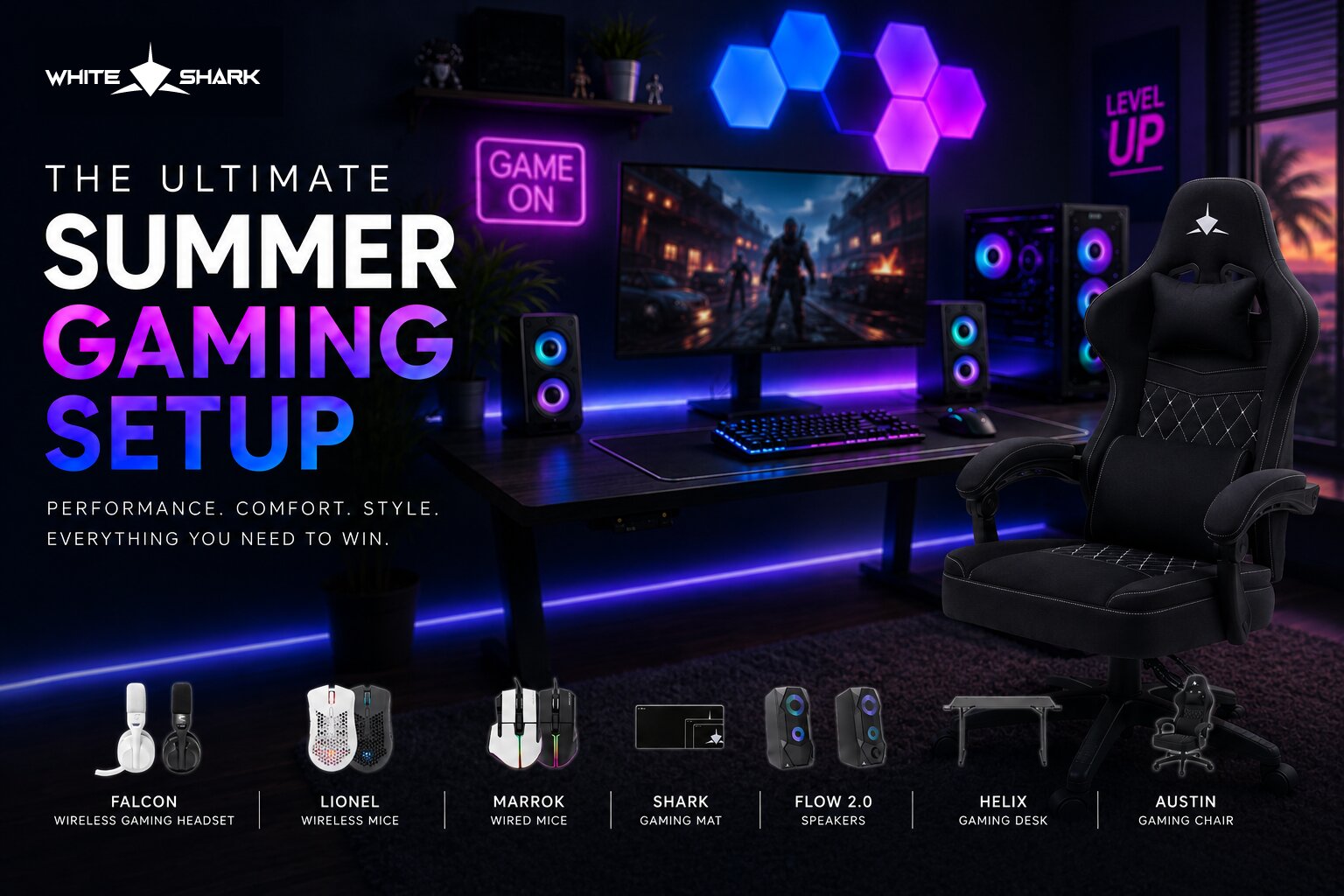 White Shark præsenterer sommerens ultimative gaming-setup